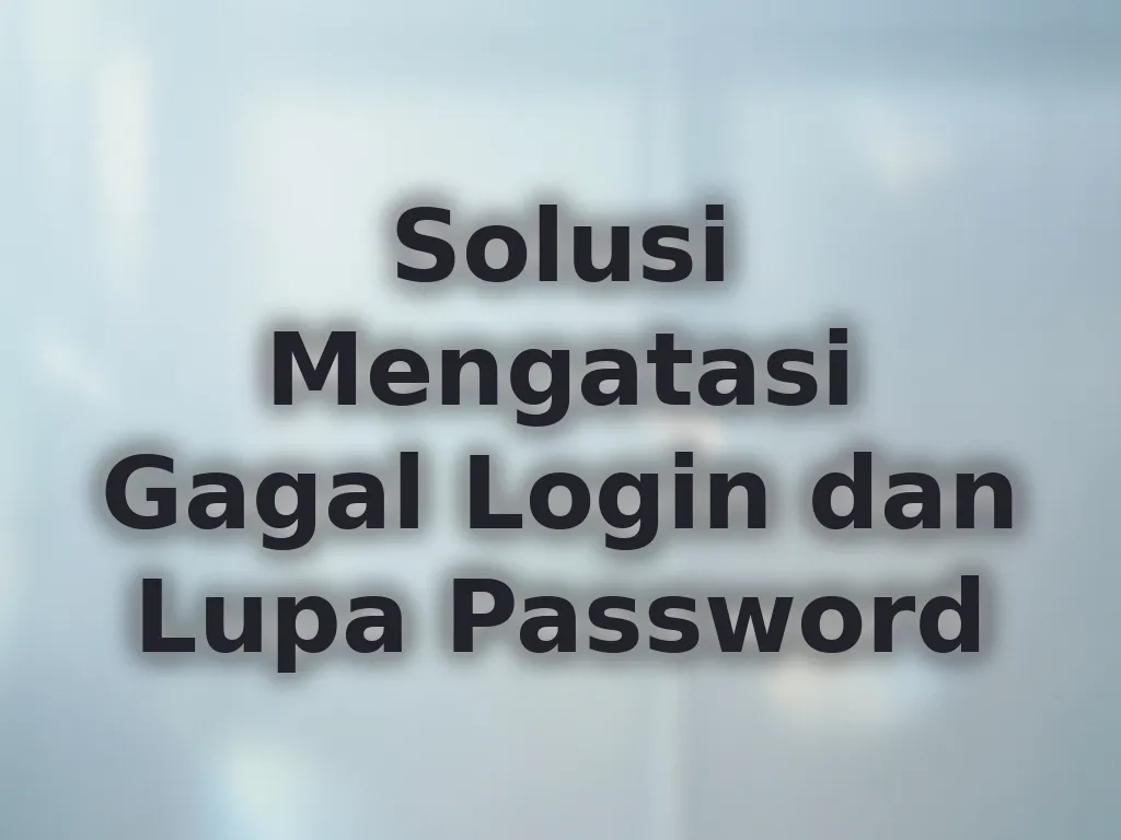 Solusi Mengatasi Gagal Login dan Lupa Password
